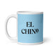 El Chino The Chinese Funny Home Office Work Coffee Mug Mexican Spanish Pride Gift White Glossy Cup Sky Blue Card Mug Mexicada