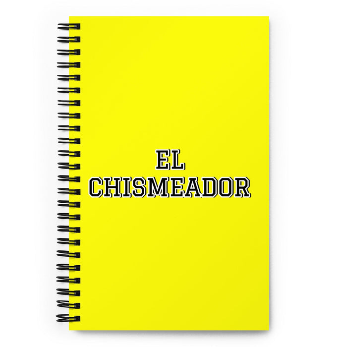 El Chismeador The Gossiper | Yellow Spiral Notebook, 140 Dotted Sheets | Funny Gift Idea Home Office Work | Mexican Spanish Pride Gift Mexicada