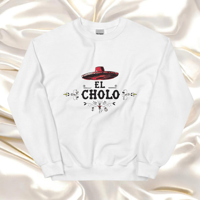 El Cholo Exclusive Art Piece Home Office Work Mexican Spanish Pride Gift One-Of-A-Kind Unisex Sweatshirt | E6 Mexicada White / S