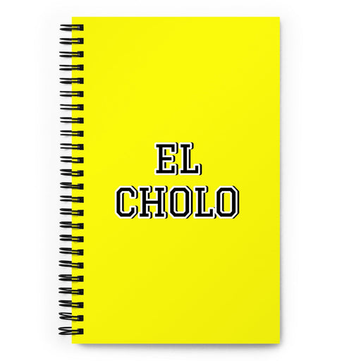 El Cholo The Chola/Cholo | Yellow Spiral Notebook, 140 Dotted Sheets | Funny Gift Idea Home Office Work | Mexican Spanish Pride Gift Mexicada