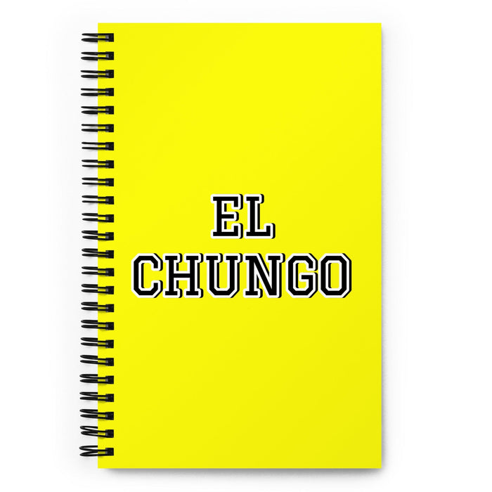 El Chungo The Tough One | Yellow Spiral Notebook, 140 Dotted Sheets | Funny Gift Idea Home Office Work | Mexican Spanish Pride Gift Mexicada