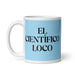 El Científico Loco The Mad Scientist Funny Home Office Work Coffee Mug Mexican Spanish Pride Gift White Glossy Cup Sky Blue Card Mug Mexicada