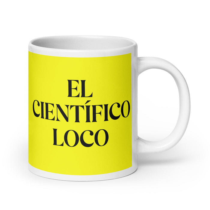 El Científico Loco The Mad Scientist Funny Home Office Work Coffee Mug Mexican Spanish Pride Gift White Glossy Cup Yellow Card Mug Mexicada 20 oz