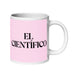 El Científico The Scientist Funny Home Office Work Coffee Mug Mexican Spanish Pride Gift White Glossy Cup Light Pink Card Mug Mexicada 20 oz