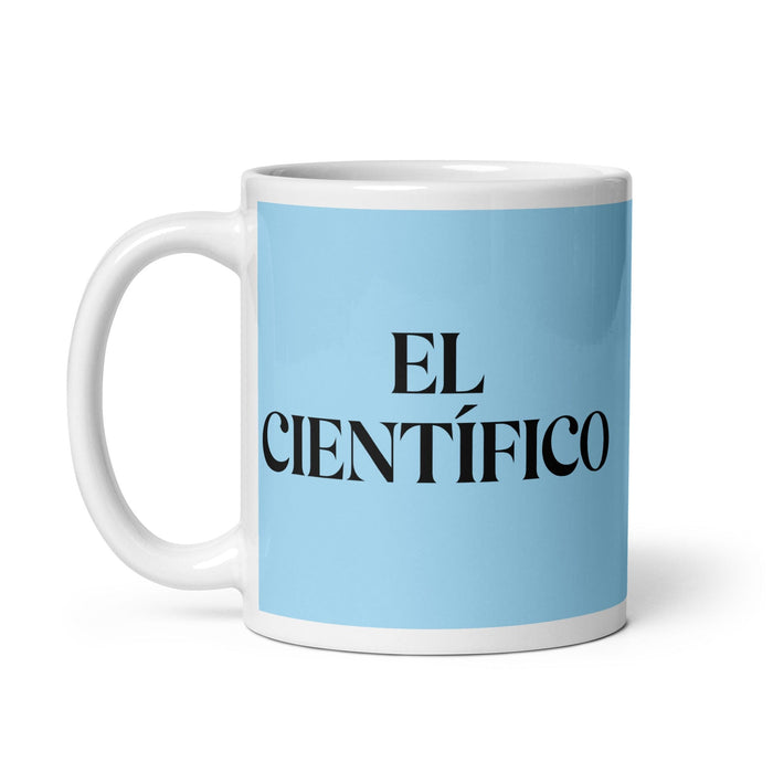 El Científico The Scientist Funny Home Office Work Coffee Mug Mexican Spanish Pride Gift White Glossy Cup Sky Blue Card Mug Mexicada