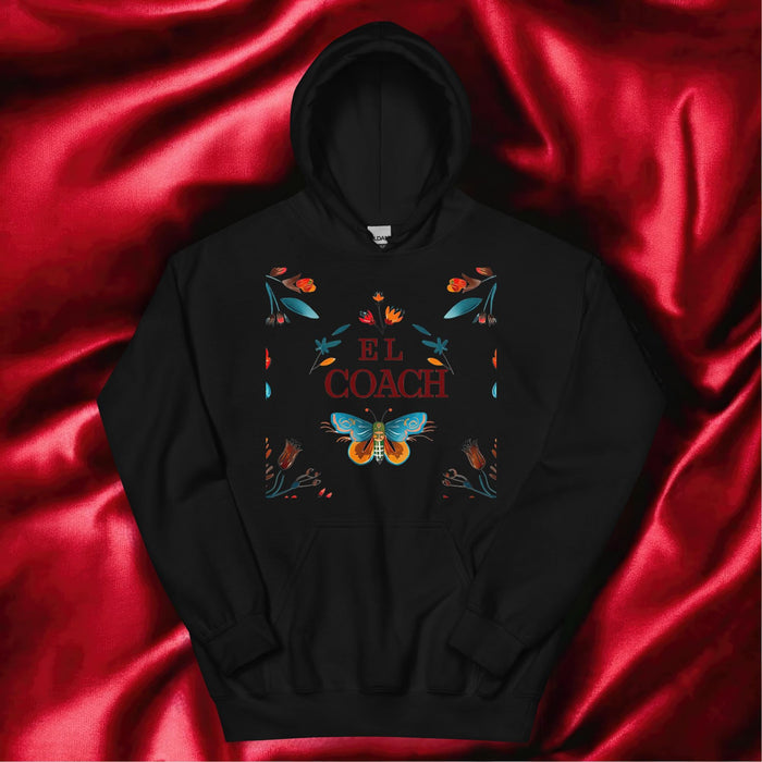 El Coach Exclusive Art Piece Home Office Work Mexican Spanish Pride Gift One-Of-A-Kind Unisex Hoodie | E1 Mexicada Black / S