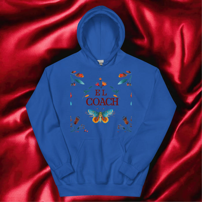 El Coach Exclusive Art Piece Home Office Work Mexican Spanish Pride Gift One-Of-A-Kind Unisex Hoodie | E1 Mexicada Royal / S