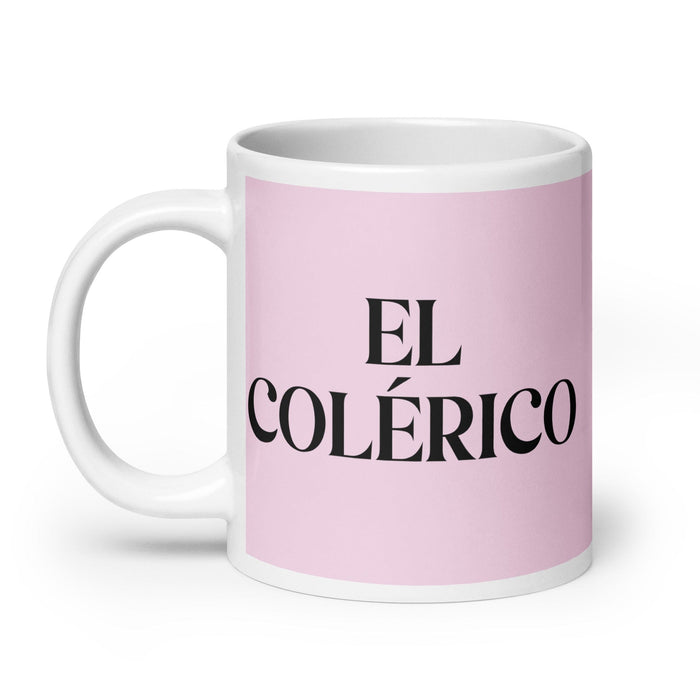 El Colérico The Choleric Funny Home Office Work Coffee Mug Mexican Spanish Pride Gift White Glossy Cup Light Pink Card Mug Mexicada