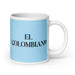 El Colombiano The Colombian Funny Home Office Work Coffee Mug Mexican Spanish Pride Gift White Glossy Cup Sky Blue Card Mug Mexicada 20 oz