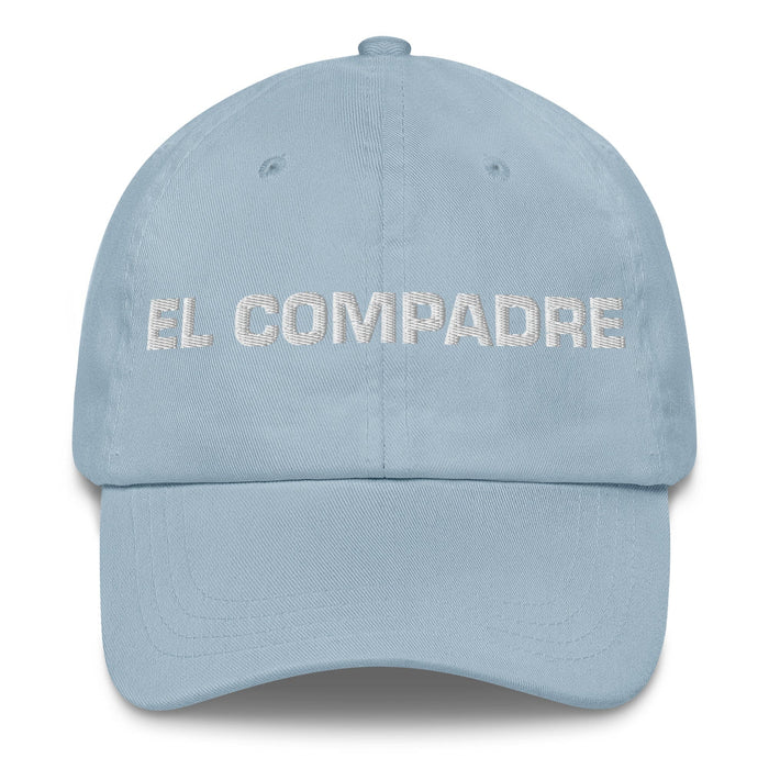 El Compadre The Co-Mother / The Co-Father (Relationship Between Godparents And Parents) Mexican Spanish Pride Gift Regalo Dad Hat Mexicada Light Blue