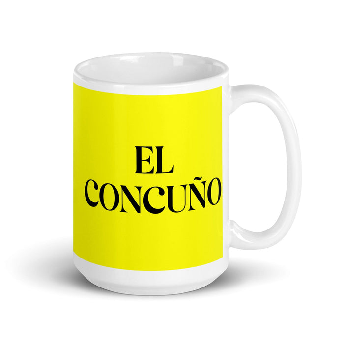 El Concuño The Sister-In-Law'S Sister / The Brother-In-Law'S Brother Funny Home Office Work Coffee Mug Mexican Spanish Pride Gift White Glossy Cup Yellow Card Mug Mexicada 15 oz