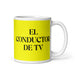 El Conductor De Tv The Tv Host Funny Home Office Work Coffee Mug Mexican Spanish Pride Gift White Glossy Cup Yellow Card Mug Mexicada 11 oz