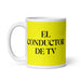 El Conductor De Tv The Tv Host Funny Home Office Work Coffee Mug Mexican Spanish Pride Gift White Glossy Cup Yellow Card Mug Mexicada