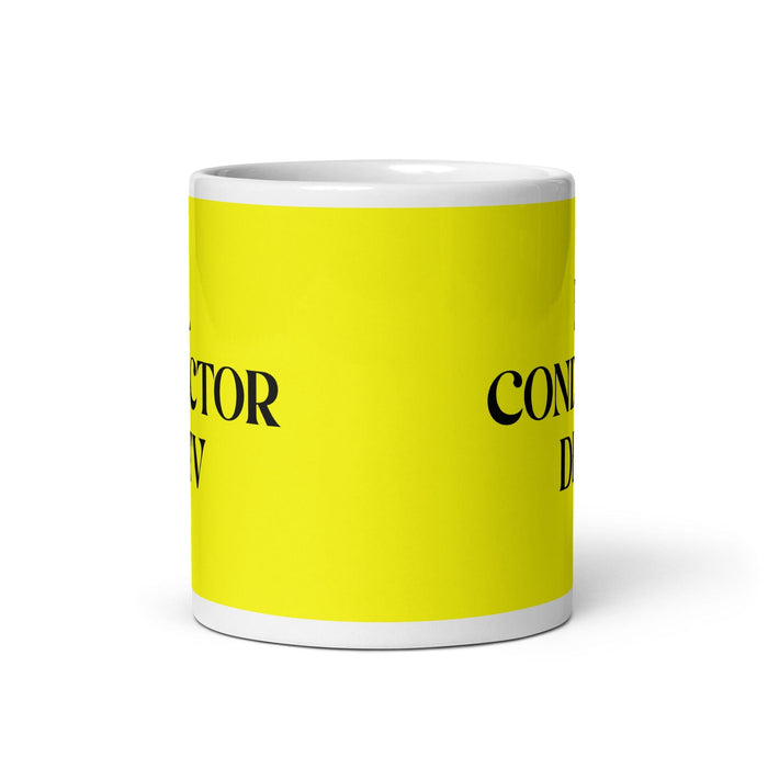 El Conductor De Tv The Tv Host Funny Home Office Work Coffee Mug Mexican Spanish Pride Gift White Glossy Cup Yellow Card Mug Mexicada