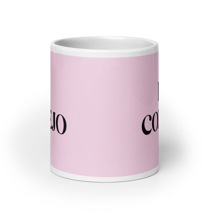 El Conejo The Rabbit Funny Home Office Work Coffee Mug Mexican Spanish Pride Gift White Glossy Cup Light Pink Card Mug Mexicada