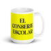 El Conserje Escolar The School Janitor Funny Home Office Work Coffee Mug Mexican Spanish Pride Gift White Glossy Cup Yellow Card Mug Mexicada 15 oz