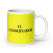 El Conservador The Conservator Funny Home Office Work Coffee Mug Mexican Spanish Pride Gift White Glossy Cup Yellow Card Mug Mexicada 20 oz