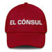 El Cónsul The Consul Mexican Spanish Pride Gift Regalo Dad Hat Mexicada Cranberry