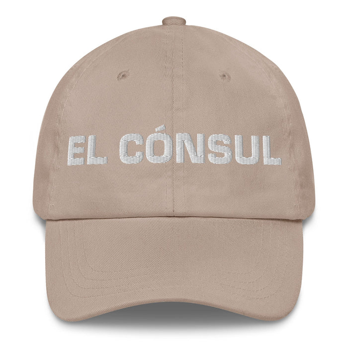 El Cónsul The Consul Mexican Spanish Pride Gift Regalo Dad Hat Mexicada Stone