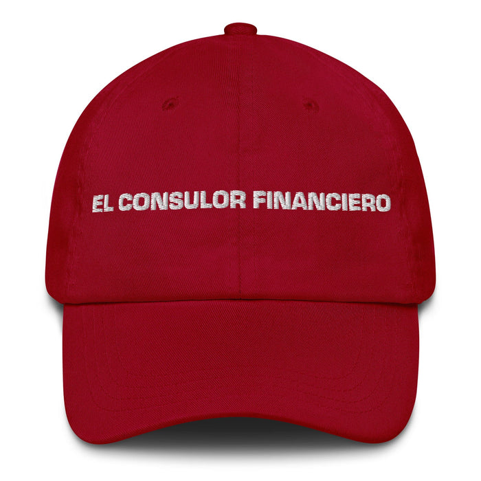 El Consulor Financiero The Financial Consultant Mexican Spanish Pride Gift Regalo Dad Hat Mexicada Cranberry