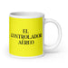 El Controlador Aéreo The Air Traffic Controller Funny Home Office Work Coffee Mug Mexican Spanish Pride Gift White Glossy Cup Yellow Card Mug Mexicada 20 oz