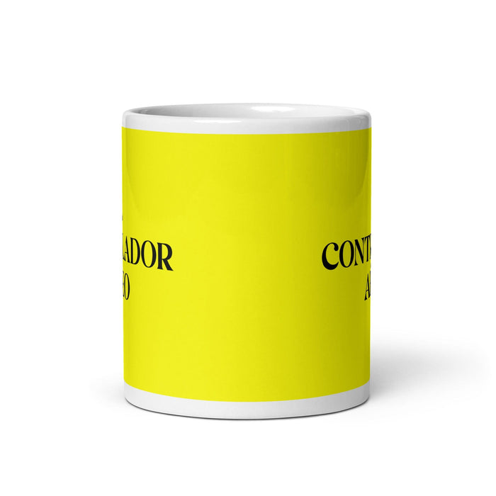 El Controlador Aéreo The Air Traffic Controller Funny Home Office Work Coffee Mug Mexican Spanish Pride Gift White Glossy Cup Yellow Card Mug Mexicada