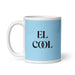 El Cool The Cool One Funny Home Office Work Coffee Mug Mexican Spanish Pride Gift White Glossy Cup Sky Blue Card Mug Mexicada