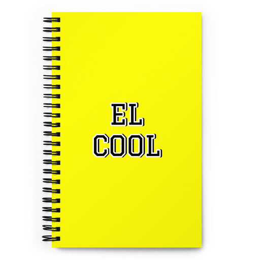 El Cool The Cool One | Yellow Spiral Notebook, 140 Dotted Sheets | Funny Gift Idea Home Office Work | Mexican Spanish Pride Gift Mexicada