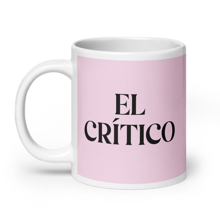 El Crítico The Critic Funny Home Office Work Coffee Mug Mexican Spanish Pride Gift White Glossy Cup Light Pink Card Mug Mexicada