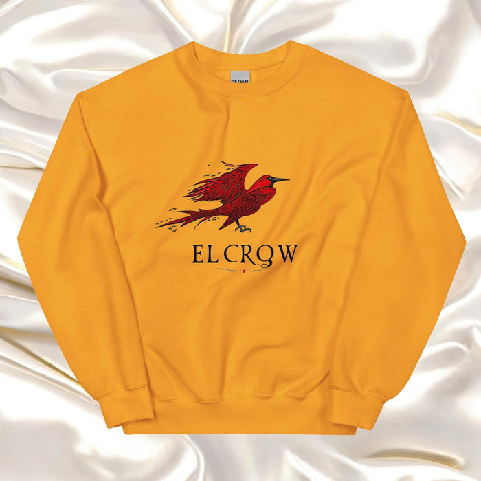 El Crow Exclusive Art Piece Home Office Work Mexican Spanish Pride Gift One-Of-A-Kind Unisex Sweatshirt | E15 Mexicada Gold / S