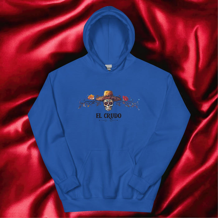 El Crudo Exclusive Art Piece Home Office Work Mexican Spanish Pride Gift One-Of-A-Kind Unisex Hoodie | E10 Mexicada Royal / S