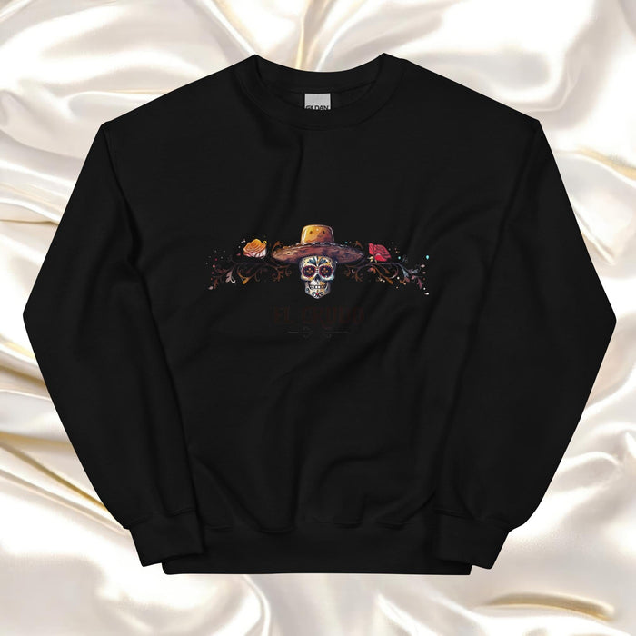 El Crudo Exclusive Art Piece Home Office Work Mexican Spanish Pride Gift One-Of-A-Kind Unisex Sweatshirt | E10 Mexicada Black / S