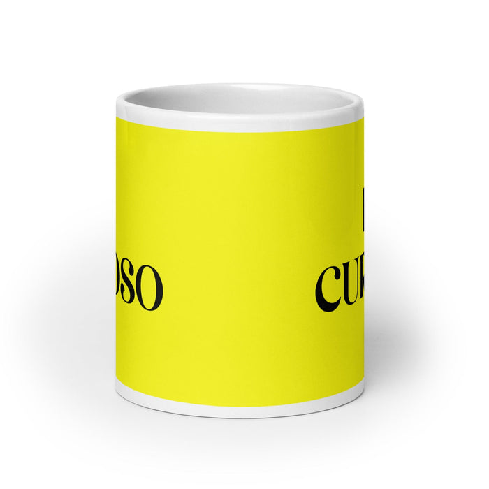 El Curioso The Curious One Funny Home Office Work Coffee Mug Mexican Spanish Pride Gift White Glossy Cup Yellow Card Mug Mexicada