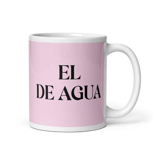 El De Agua The Water Sign Funny Home Office Work Coffee Mug Mexican Spanish Pride Gift White Glossy Cup Light Pink Card Mug Mexicada 11 oz