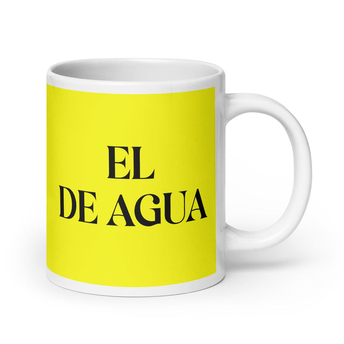 El De Agua The Water Sign Funny Home Office Work Coffee Mug Mexican Spanish Pride Gift White Glossy Cup Yellow Card Mug Mexicada 20 oz