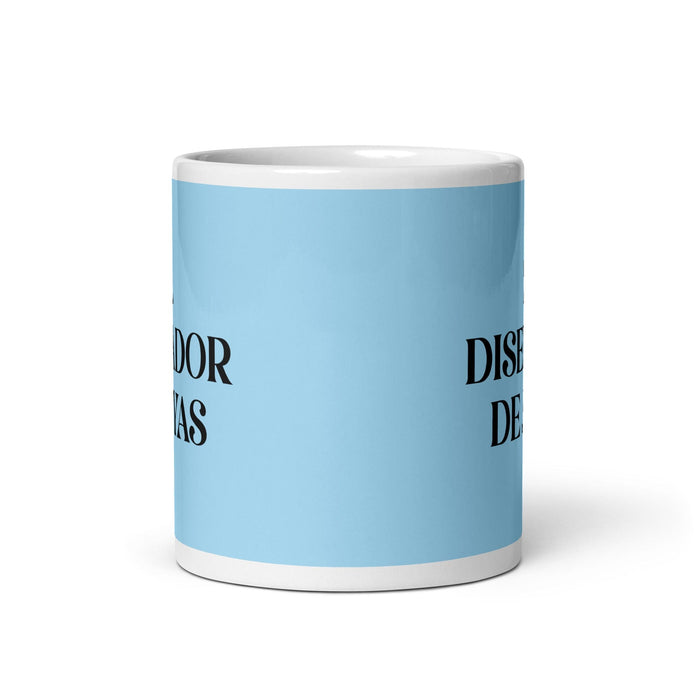 El Diseñador De Joyas The Jewelry Designer Funny Home Office Work Coffee Mug Mexican Spanish Pride Gift White Glossy Cup Sky Blue Card Mug Mexicada