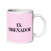 El Diseñador The Designer Funny Home Office Work Coffee Mug Mexican Spanish Pride Gift White Glossy Cup Light Pink Card Mug Mexicada 20 oz