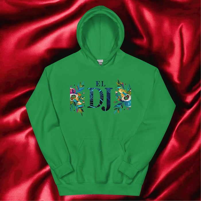 El Dj Exclusive Art Piece Home Office Work Mexican Spanish Pride Gift One-Of-A-Kind Unisex Hoodie | E14 Mexicada Irish Green / S