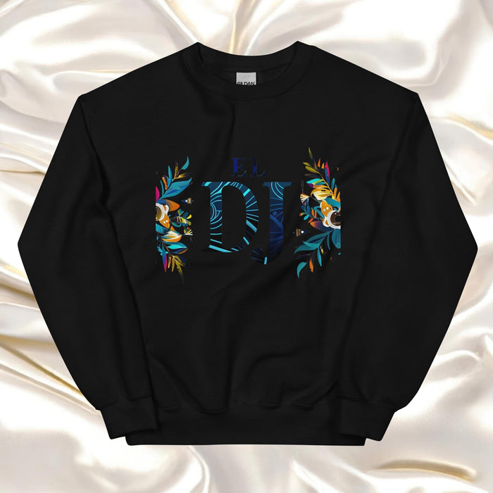 El Dj Exclusive Art Piece Home Office Work Mexican Spanish Pride Gift One-Of-A-Kind Unisex Sweatshirt | E14 Mexicada Black / S