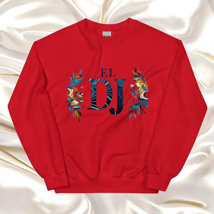 El Dj Exclusive Art Piece Home Office Work Mexican Spanish Pride Gift One-Of-A-Kind Unisex Sweatshirt | E14 Mexicada Red / S