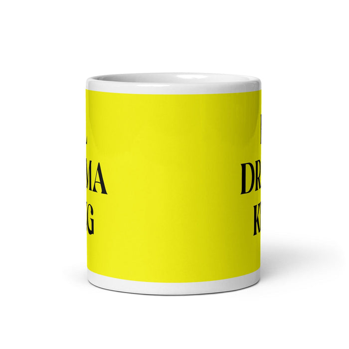 El Drama King The Drama Queen / The Drama King Funny Home Office Work Coffee Mug Mexican Spanish Pride Gift White Glossy Cup Yellow Card Mug Mexicada