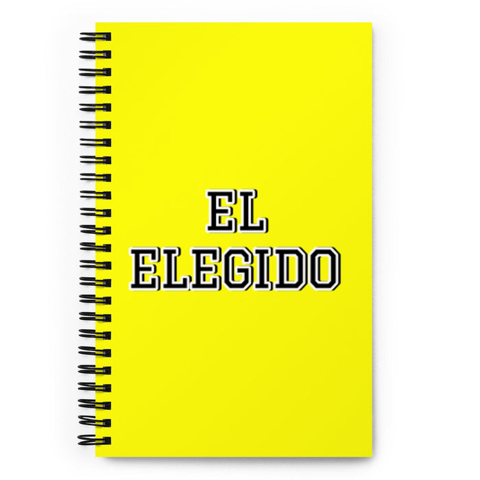 El Elegido The Chosen One | Yellow Spiral Notebook, 140 Dotted Sheets | Funny Gift Idea Home Office Work | Mexican Spanish Pride Gift Mexicada