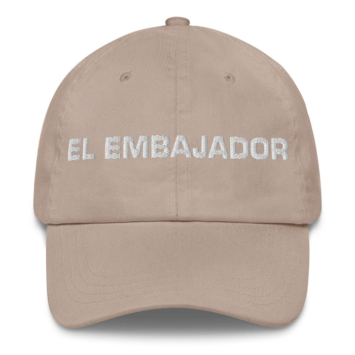 El Embajador The Ambassador Mexican Spanish Pride Gift Regalo Dad Hat Mexicada Stone