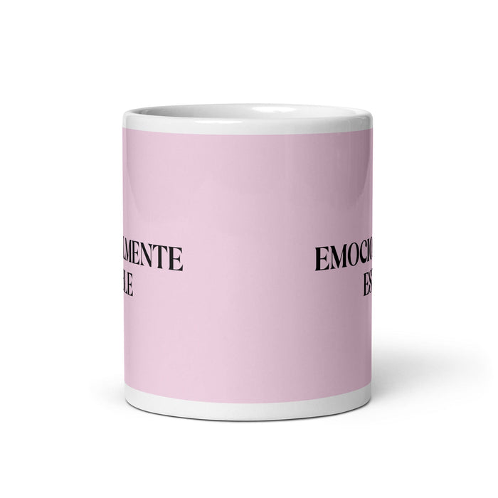 El Emocionalmente Estable The Emotionally Stable Funny Home Office Work Coffee Mug Mexican Spanish Pride Gift White Glossy Cup Light Pink Card Mug Mexicada