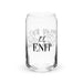 El Enfp Exclusive Art Piece Can-Shaped Glass Home Office Work Mexican Spanish Pride Gift Cup One-Of-A-Kind Calligraphy Glass | E8 Mexicada 16 oz (No Lid No Straw)