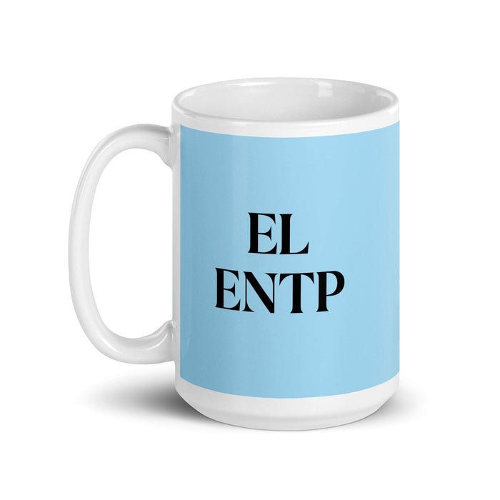 El ENTP The Debater MBTI Personality Funny Home Office Work Coffee Mug Mexican Spanish Pride Gift White Glossy Cup Sky Blue Card Mug Mexicada