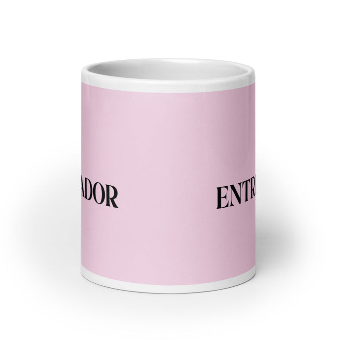 El Entrenador The Coach Funny Home Office Work Coffee Mug Mexican Spanish Pride Gift White Glossy Cup Light Pink Card Mug Mexicada