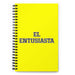 El Entusiasta The Enthusiastic One | Yellow Spiral Notebook, 140 Dotted Sheets | Funny Gift Idea Home Office Work | Mexican Spanish Pride Gift Mexicada