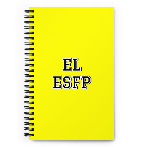 El Esfp The Entertainer | Yellow Spiral Notebook, 140 Dotted Sheets | Funny Gift Idea Home Office Work | Mexican Spanish Pride Gift Mexicada