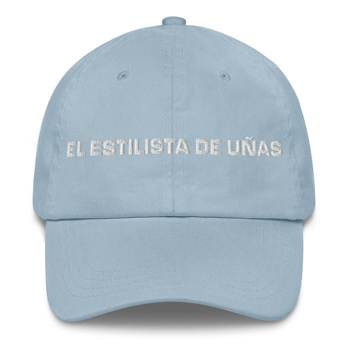 El Estilista De Uñas The Nail Technician Mexican Spanish Pride Gift Regalo Dad Hat Mexicada Light Blue